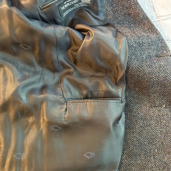 CHRISTIAN DIOR MONSIEUR VINTAGE MENS TWEED GREY MIX BLAZER/JACKET PURE WOOL - Picture 7 of 11